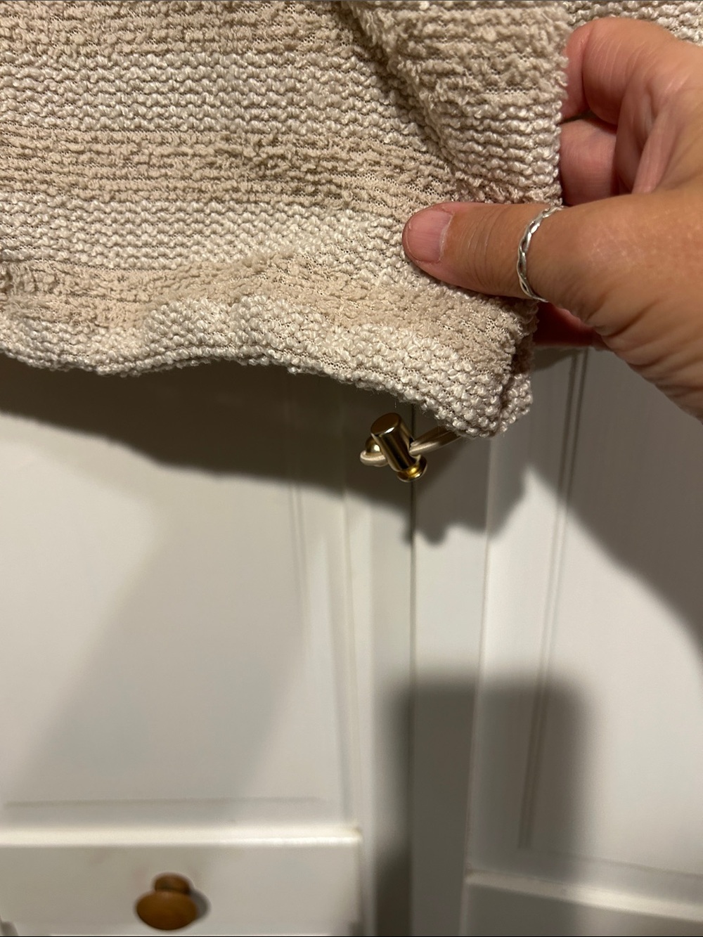 Ruby Rd. Cream Textured Shawl Collar Sweater - Picture 4 of 5